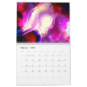 デジタル抽象的 カレンダー (2月 2026)