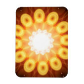 デジタル抽象芸術の黄色の卵黄 マグネット (縦)