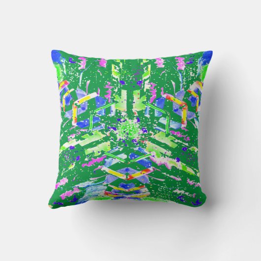 デジタル抽象芸術アートはカオスと呼ぶ クッション (裏面)