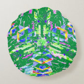 デジタル抽象芸術アートはカオスと呼ぶ ラウンドクッション (裏面)