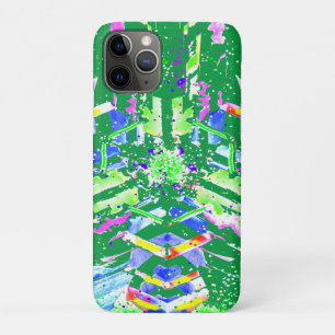 デジタル抽象芸術アートはカオスと呼ぶ iPhone 11 PROケース