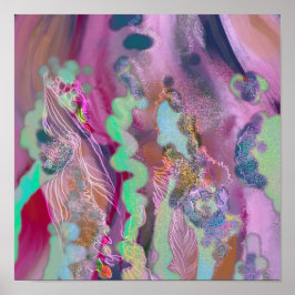 デジタル抽象芸術アートポスタートレンディー装飾 ポスター