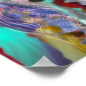 デジタル抽象芸術アートポスタートレンディー装飾 ポスター (角)