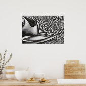 デジタル抽象芸術アートポスタープリント ポスター (キッチン)