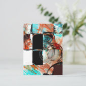 デジタル抽象芸術アートワーク ポストカード (スタンド正面)