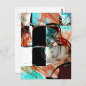 デジタル抽象芸術アートワーク ポストカード (正面/裏面)