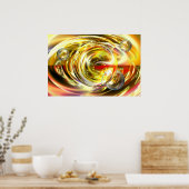 デジタル抽象芸術ア絵画ートの壁ポスタープリント ポスター (キッチン)