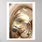 デジタル抽象芸術スフェアプリントポスター ポスター (正面)