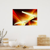 デジタル抽象芸術プリント – コンピュータアートポスター ポスター (キッチン)