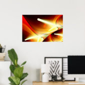 デジタル抽象芸術プリント – コンピュータアートポスター ポスター (ホームオフィス)