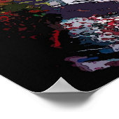 デジタル抽象芸術絵画のポスタープリント ポスター (角)