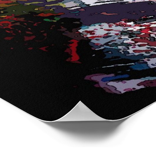 デジタル抽象芸術絵画のポスタープリント ポスター (角)