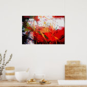 デジタル抽象芸術絵画のポスタープリント ポスター (キッチン)