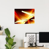 デジタル抽象芸術 – コンピュータアートモダン ポスター (ホームオフィス)