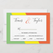 デジタル招待状 ウェディング ブライド 夏の鮮やかな色 招待状 (裏面)