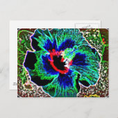 デジタル拡張ハワイアンハイビスカスプリント ポストカード (正面/裏面)