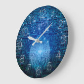 デジタル指紋 ラージ壁時計 (傾斜)
