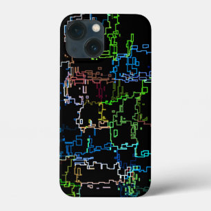 デジタル数々のカラー抽象芸術線パターン iPhone 13 MINIケース