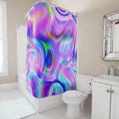 デジタル数々の効果： – 色抽象芸術パターン。 シャワーカーテン (インサイチュ)