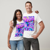 デジタル数々の効果: – 色抽象芸術パターン。 Tシャツ (ユニセックス)