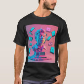 デジタル断片化ポートレート Tシャツ (正面)