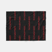 デジタル時計グッドモーニングコーヒーマグ早期バーダー フリースブランケット (正面(横))