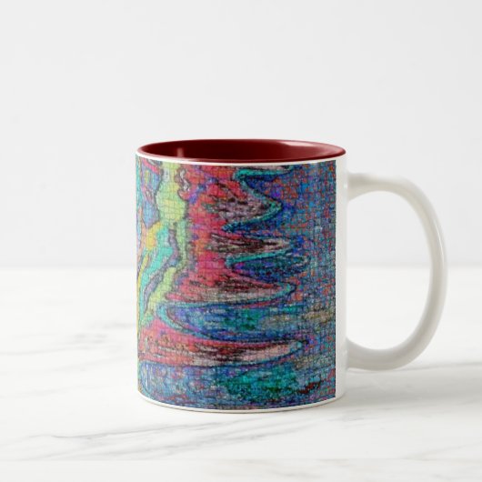 デジタル時間裂け目 ツートーンマグカップ (右)