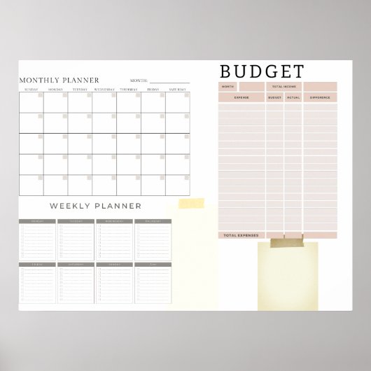 デジタル月次予算プランナー ポスター (正面)