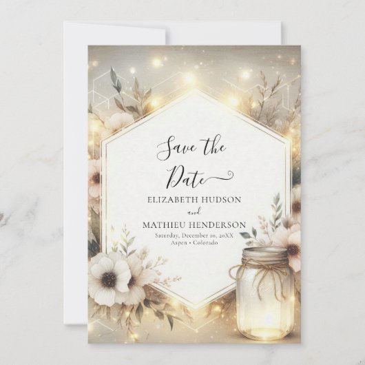 デジタル植物石結婚工の瓶 セーブザデート (正面)