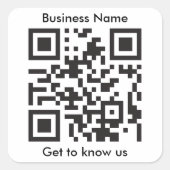 デジタル業務用QRコードカスタムスキャナ文字 スクエアシール (正面)