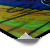 デジタル水中のアフリカの月 ポスター (角)