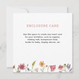 デジタル水彩ガーデン ワイルドフラワー スクエア 招待状