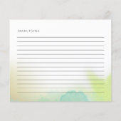 デジタル水彩マルガリータライムゲームレシピカード (裏面)