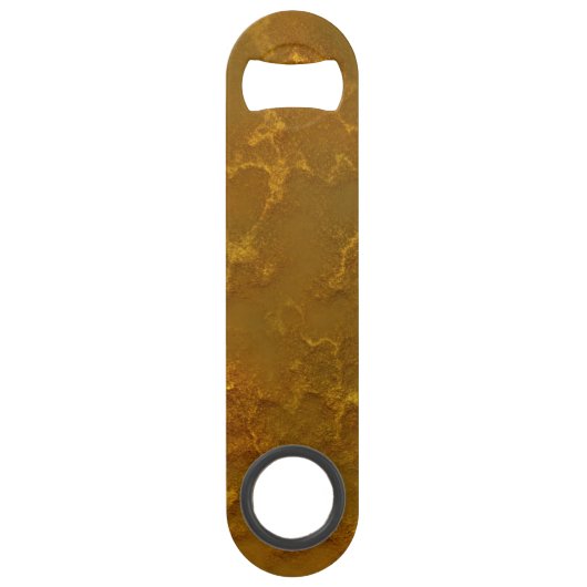 デジタル汚れた金ゴールドの石のレリーフ、浮き彫りの質 スピード栓抜き (裏面)