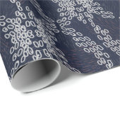 デジタル海軍の青い羽のようなデザイン ラッピングペーパー (ロールコーナー)