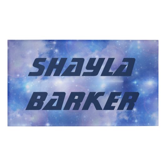 デジタル現実主義- BLUE UNIVERSE +お名前 名札 (正面)