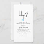 デジタル男の赤ちゃんBBQシャワー携帯電話Vite 案内状 (正面)