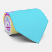 デジタル白いストライプのVaporwaveのパステル ネクタイ (ロール)