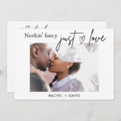 デジタル私たちが行方不明のカード 秘密の結婚式 ウェディングパーティー 招待状 (正面/裏面)