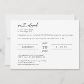 デジタル私たちのみで結婚式 カード 秘密の結婚式 結婚祝いパーティー (裏面)