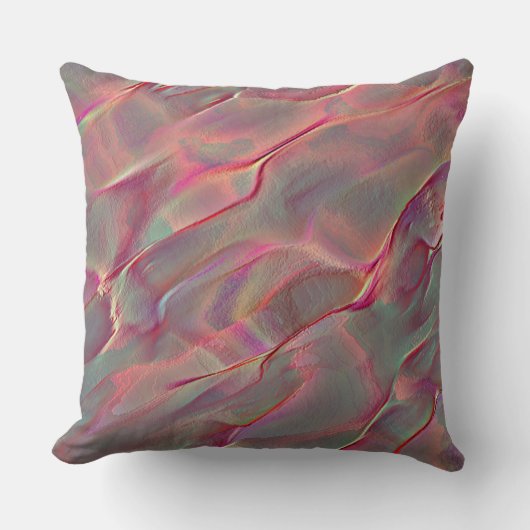 デジタル粒子の粗いロッキーサテン、桃または生きているサンゴ クッション (正面)