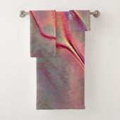 デジタル粒子の粗いロッキーサテン、桃または生きているサンゴ バスタオルセット (インサイチュ)