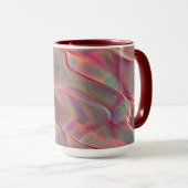 デジタル粒子の粗いロッキーサテン、桃または生きているサンゴ マグカップ (正面右)