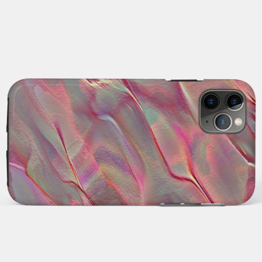 デジタル粒子の粗いロッキーサテン、桃または生きているサンゴ Case-Mate iPhoneケース (裏面(横))