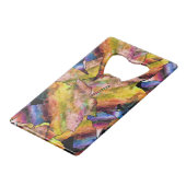 デジタル紅葉抽象芸術 クレジットカード栓抜き (裏面アングル)