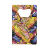 デジタル紅葉抽象芸術 クレジットカード栓抜き (裏面)