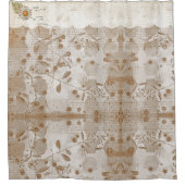 デジタル紙パターン シャワーカーテン (正面)