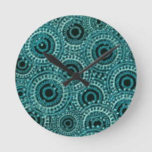 デジタル紙効果 ラウンド壁時計