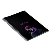 デジタル紫色のオウムのフラクタル ノートブック (右側)