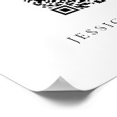 デジタル結婚のシーティングチャート(QRコード記号付き) ポスター (角)